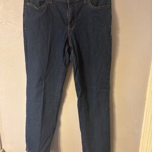 Bit & Bridle Women's Fleece lined Jeans in Dark Blue